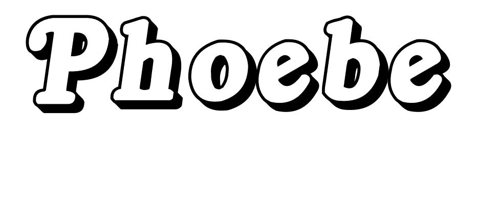 Coloriage Phoebe - Prénom à imprimer
