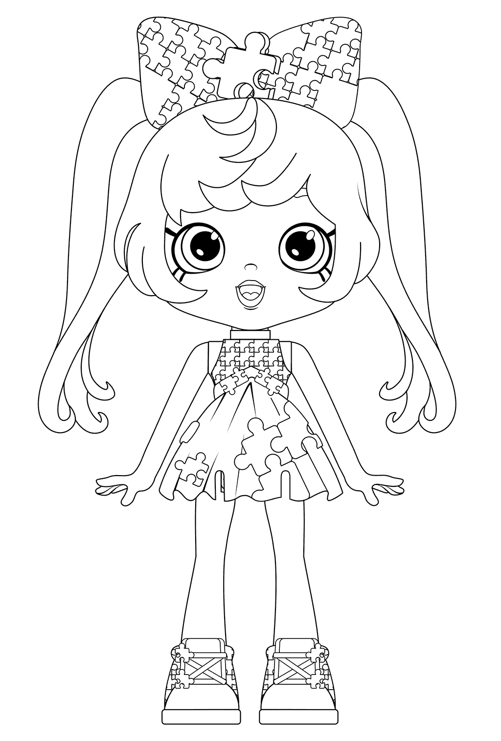 Coloriage Pia Puzzle From Happy Places Mousy Hangout - Shoppies dolls à imprimer