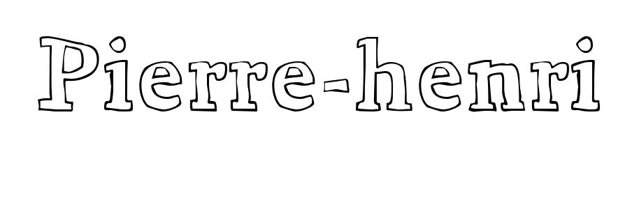 Coloriage Pierre Henri - Prénom à imprimer