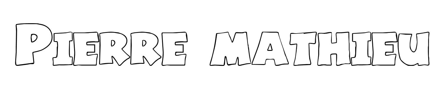 Coloriage Pierre Mathieu - Prénom à imprimer