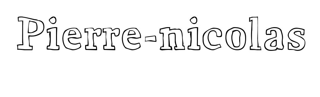 Coloriage Pierre Nicolas - Prénom à imprimer