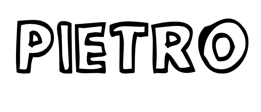 Coloriage Pietro - Prénom à imprimer