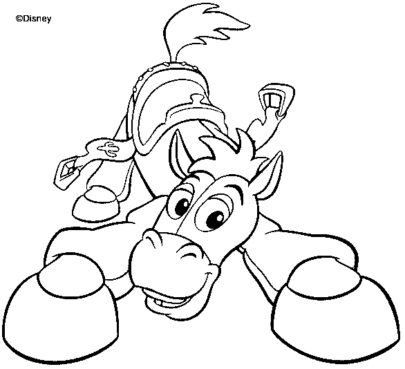 Coloriage Pile Poil Le Cheval - Toy story à imprimer