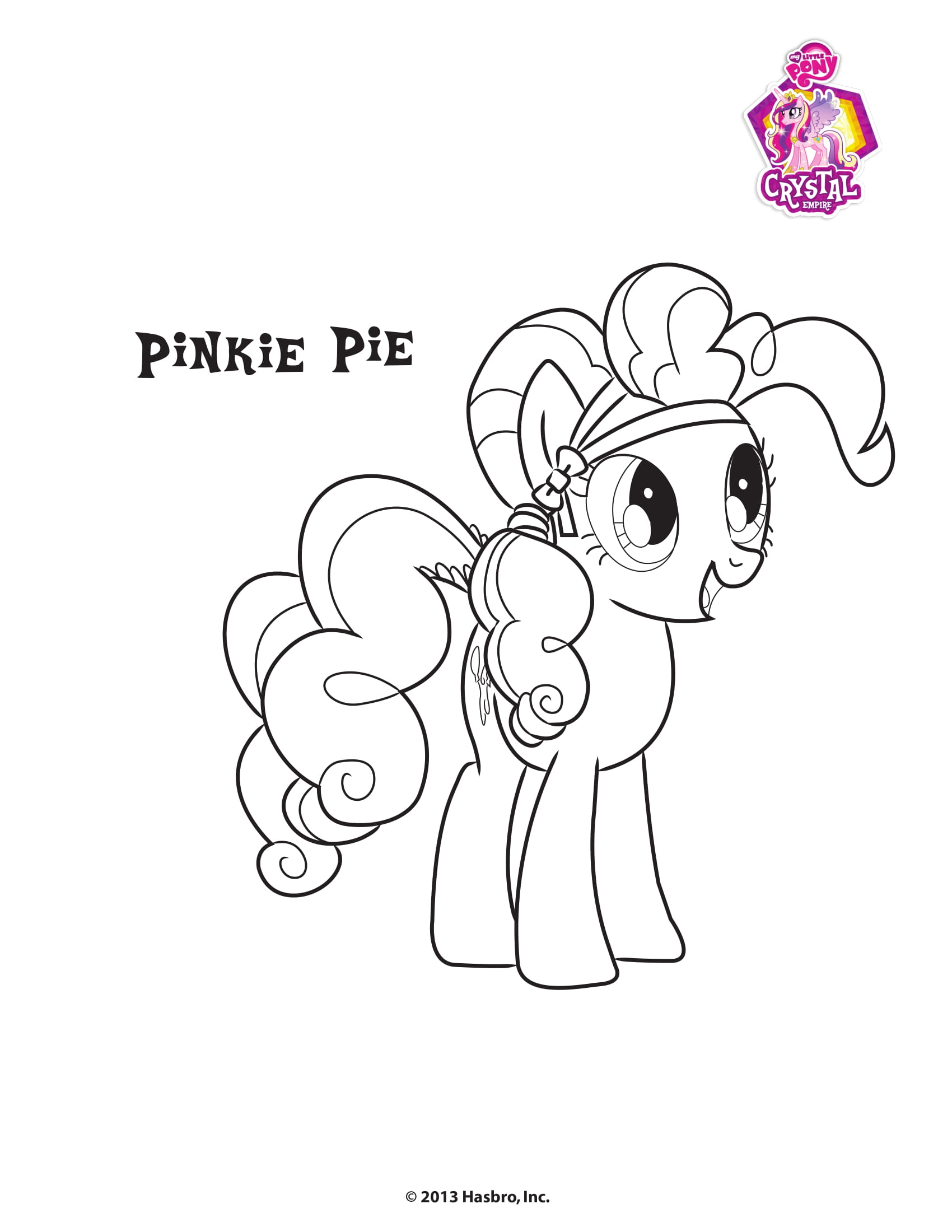 Coloriage Pinkie Pie Empire Cristal Poney - My little pony à imprimer