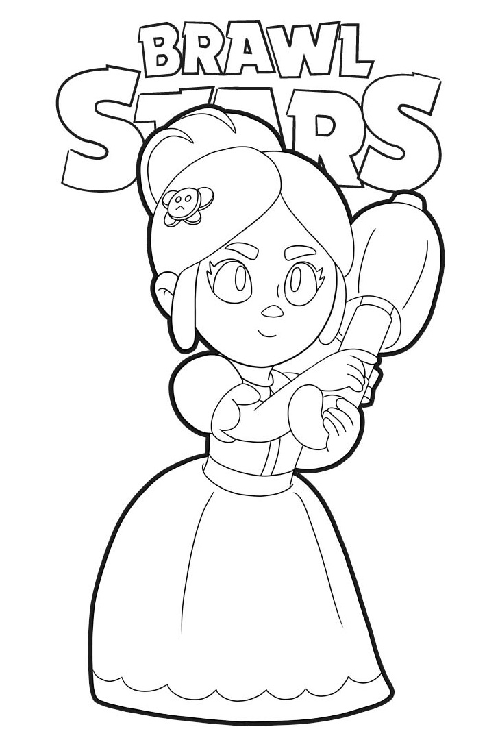 Coloriage Piper Brawl Stars - Brawl stars à imprimer