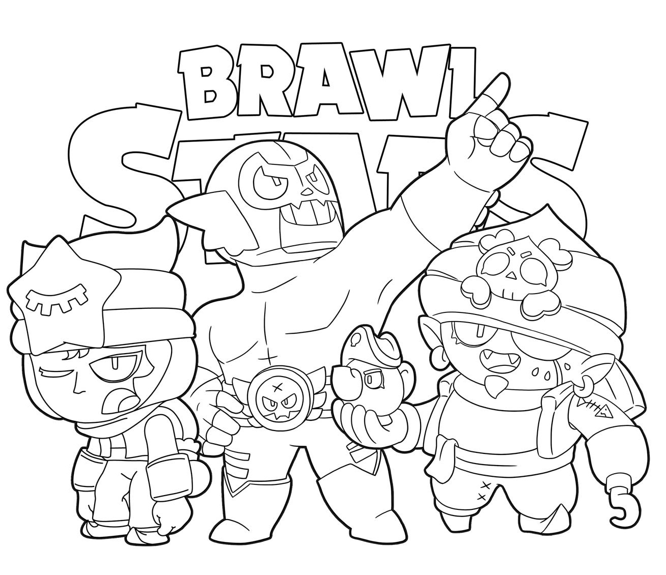 Coloriage Pirate Sandy And El Rudo - Brawl stars à imprimer