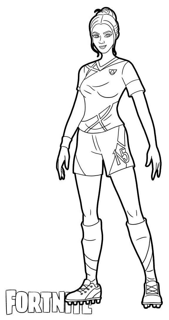 Coloriage Skin Poised Playmaker de Fortnite - Fortnite à imprimer