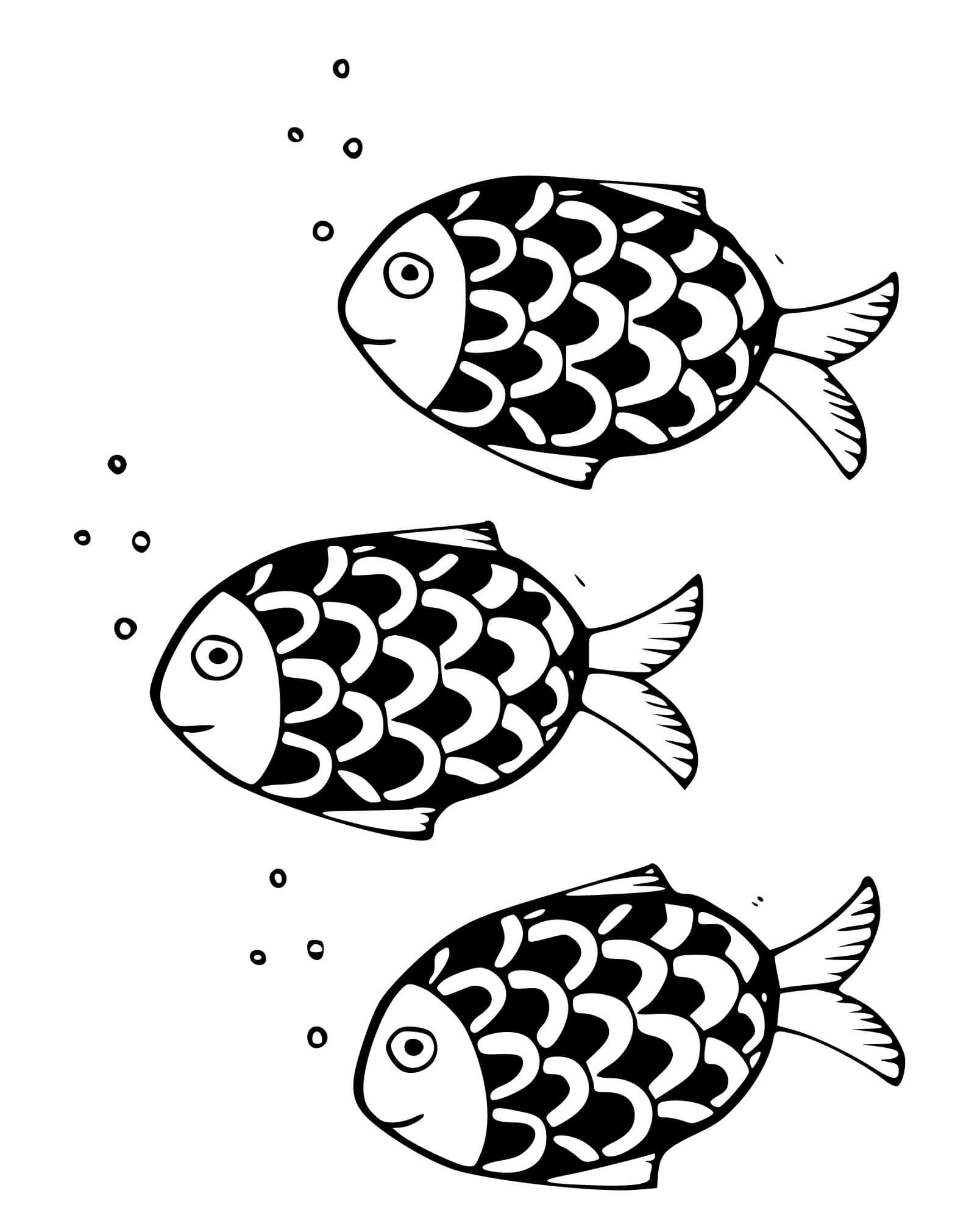 Coloriage Poissons A Squelette Cartilagineux - Poisson à imprimer