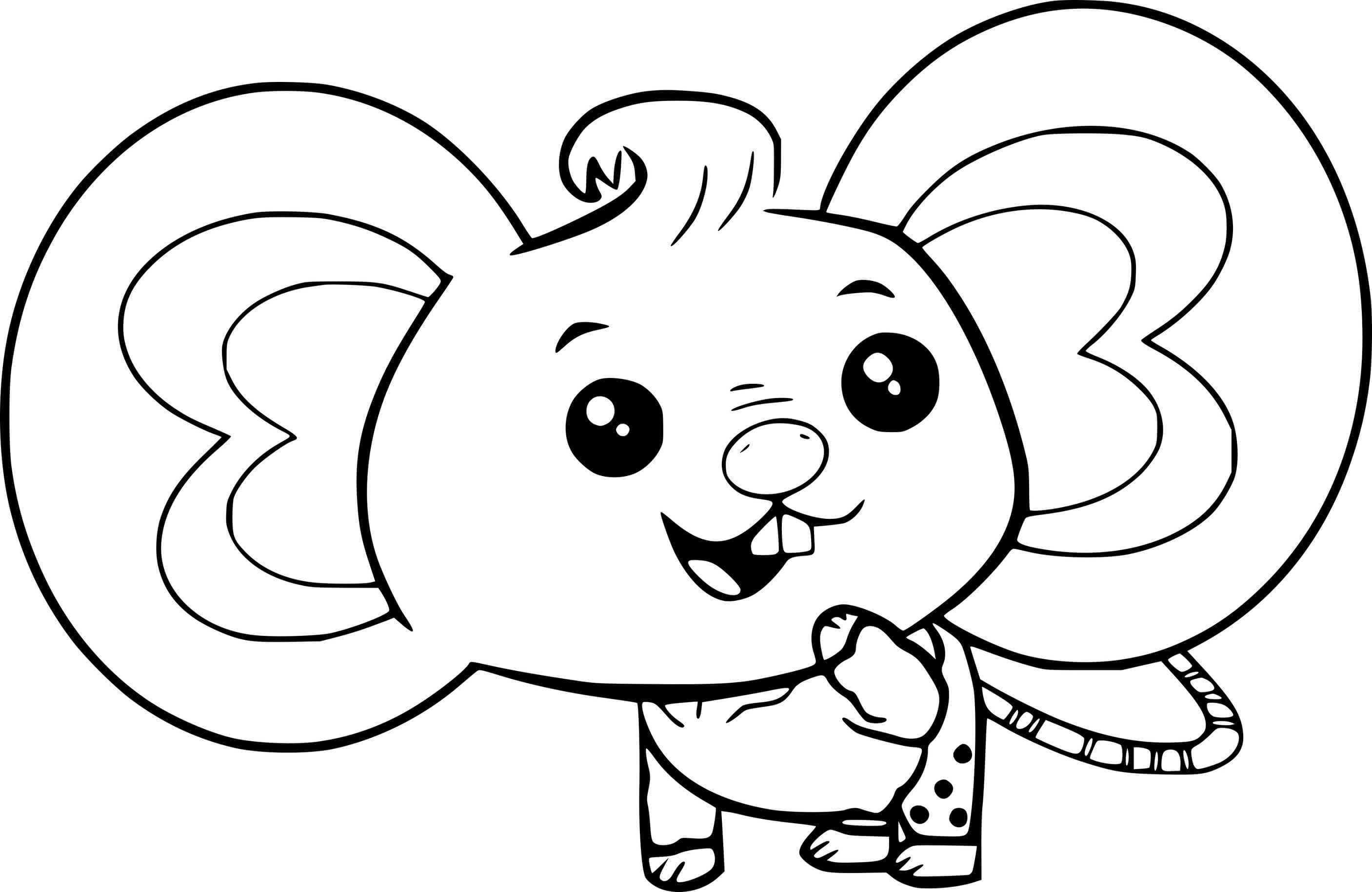 Coloriage Potato Mouse - Chip et patate à imprimer