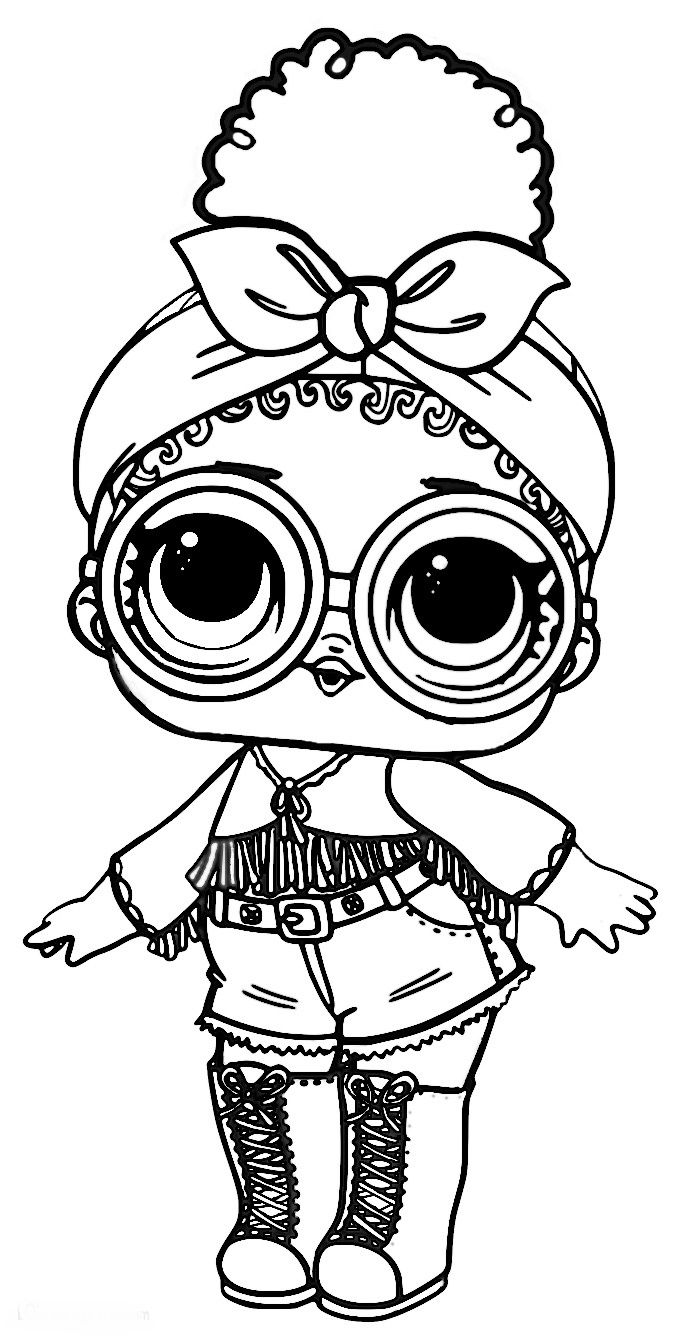 Coloriage Poupée lol surprise doll - Poupée LOL à imprimer