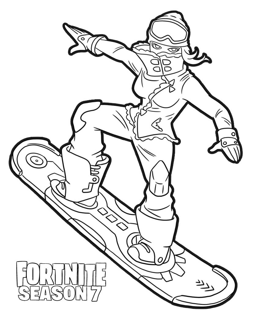 Coloriage Personnage Powder de Fortnite Saison 7 - Fortnite à imprimer