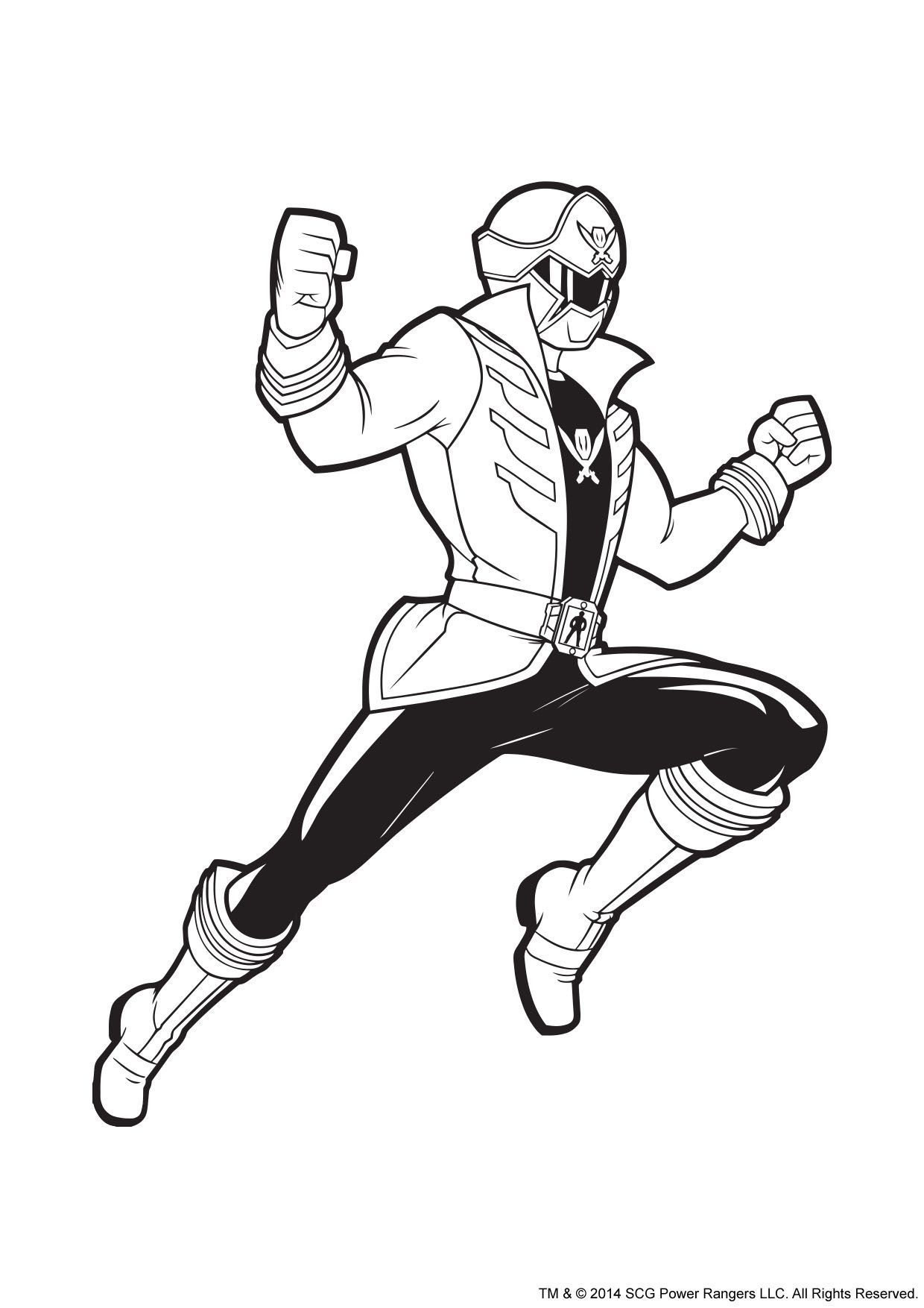 Coloriage Power Rangers Rouge - Gulli à imprimer