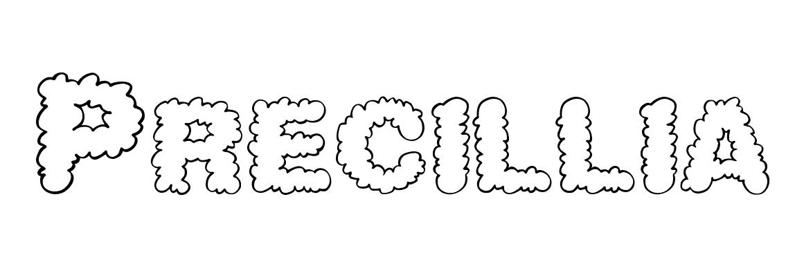 Coloriage Precillia - Prénom à imprimer