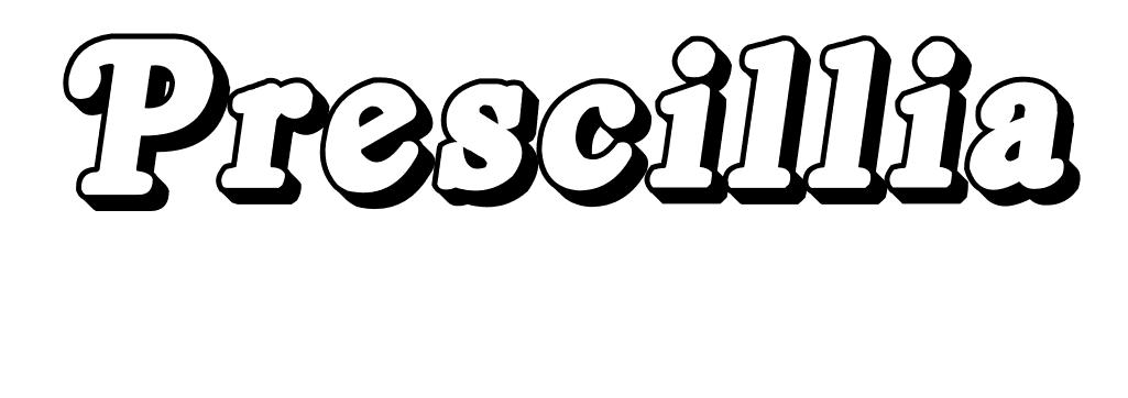 Coloriage Prescillia - Prénom à imprimer