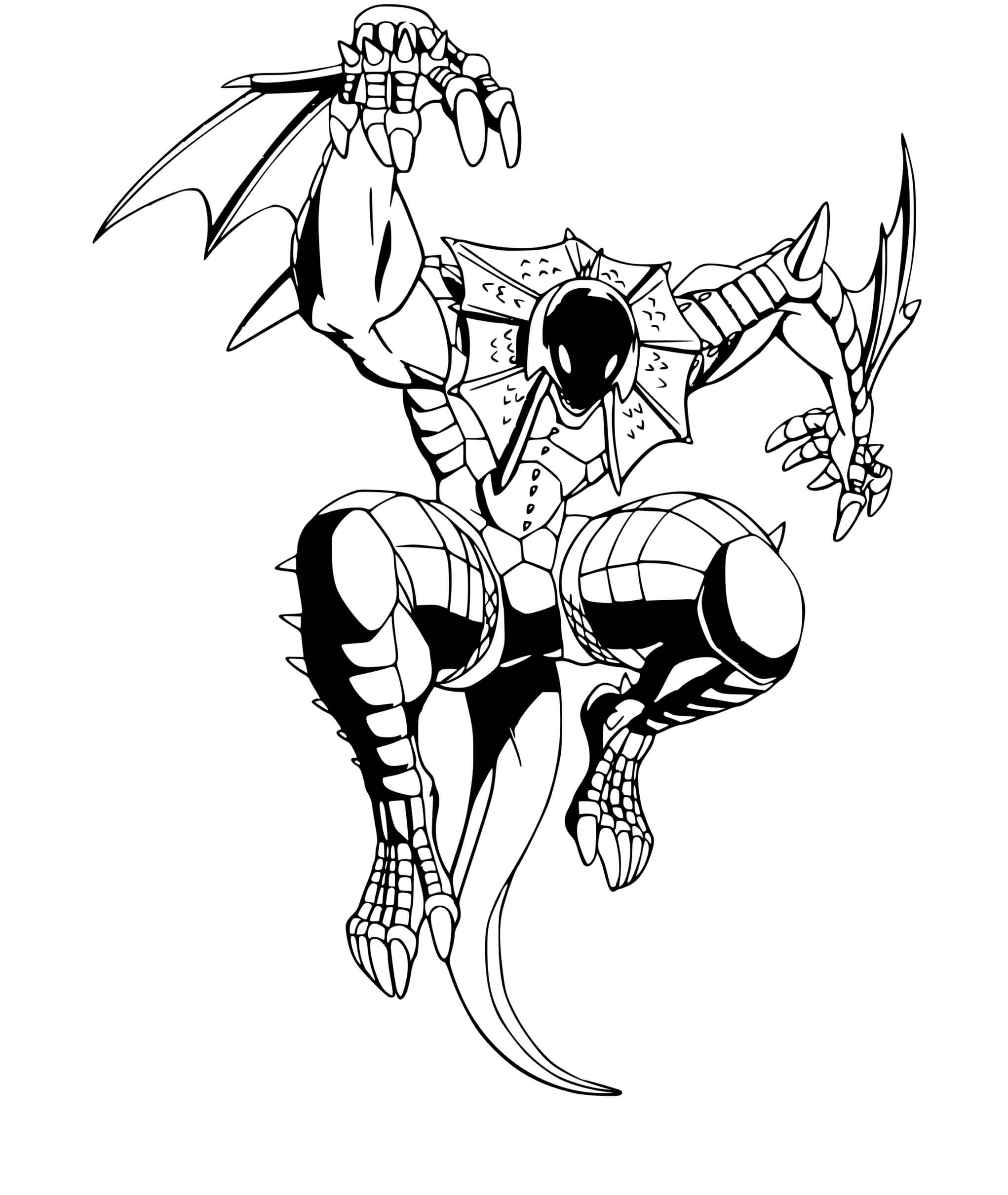 Coloriage Preyas Dragon Bakugan - Bakugan à imprimer