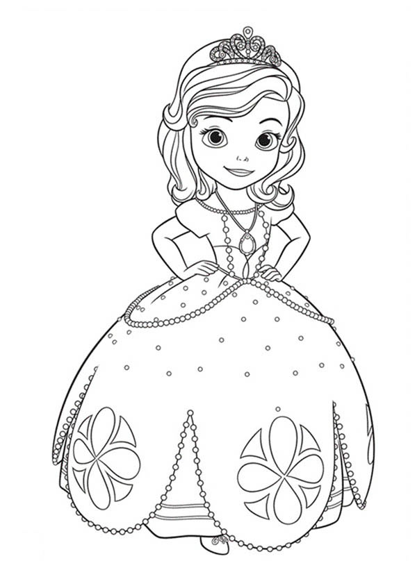 Coloriage Princesse Sofia au Bal Royal - Princesse sofia à imprimer