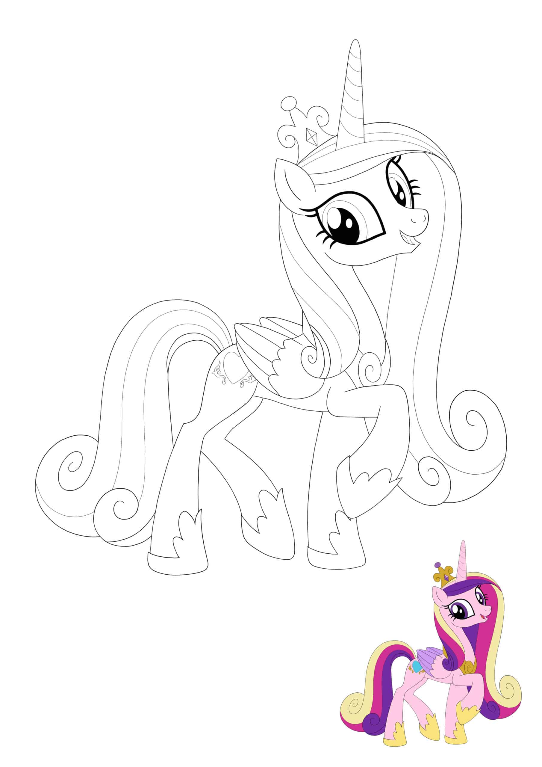Coloriage Princesse Cadence - Princesse à imprimer