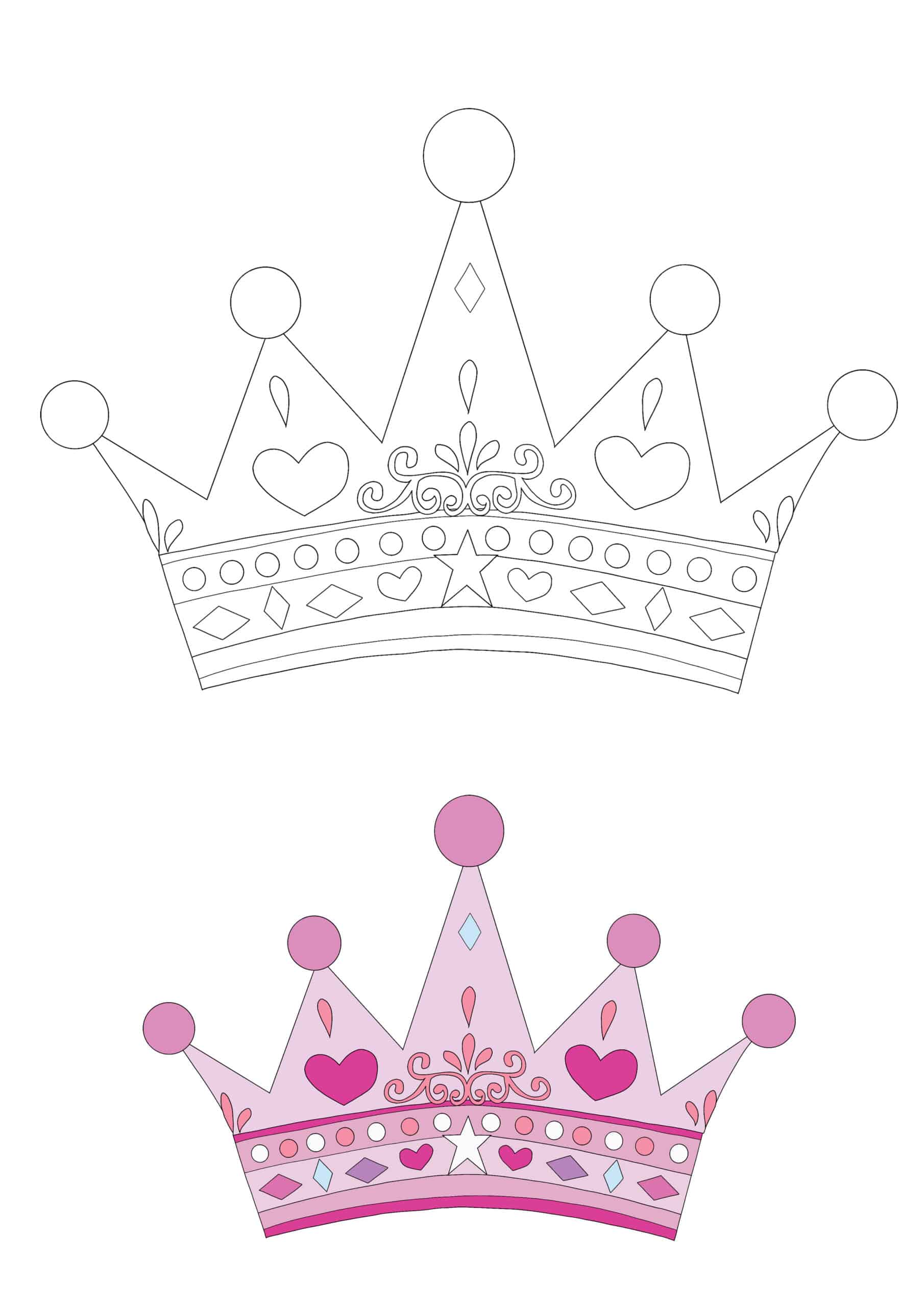 Coloriage Princesse Crown - Princesse à imprimer