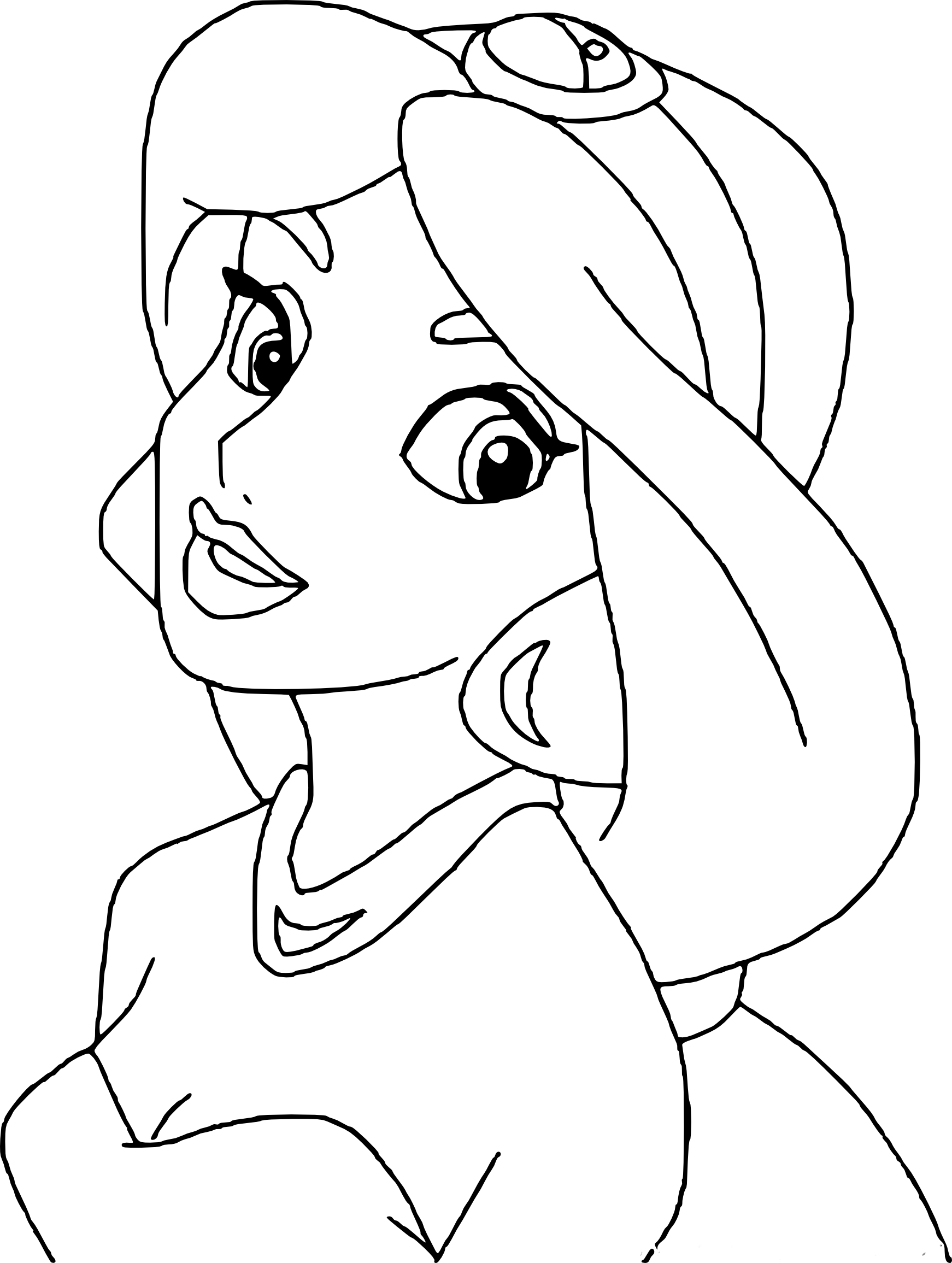 Coloriage Princesse Disney Jasmine - Jasmine à imprimer