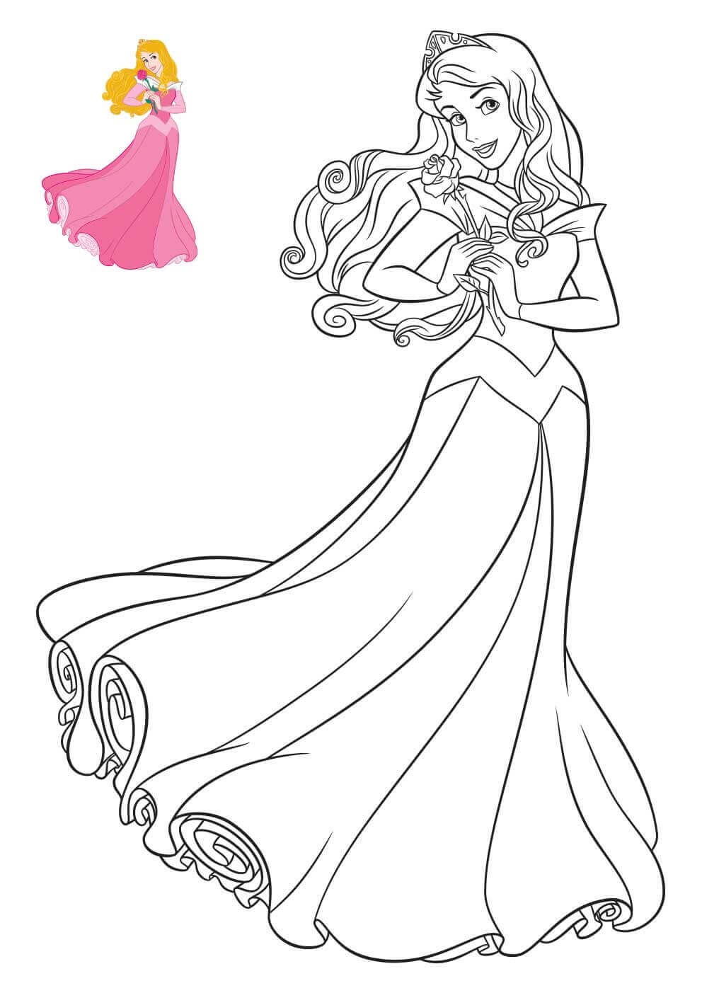 Coloriage Princesse Disney La Belle Au Bois Dormant - La Belle au bois dormant à imprimer