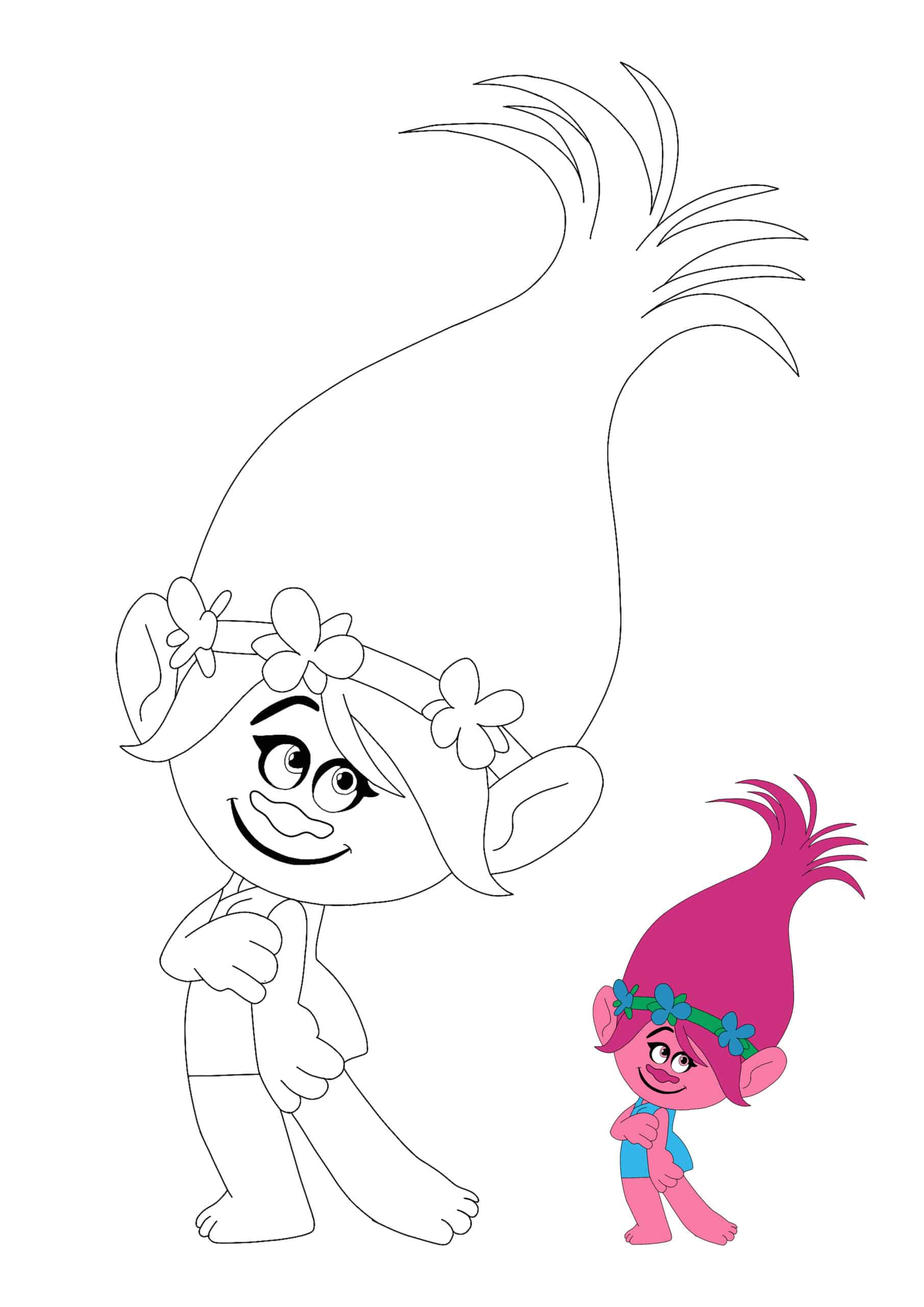 Coloriage Princesse Poppy - Princesse à imprimer