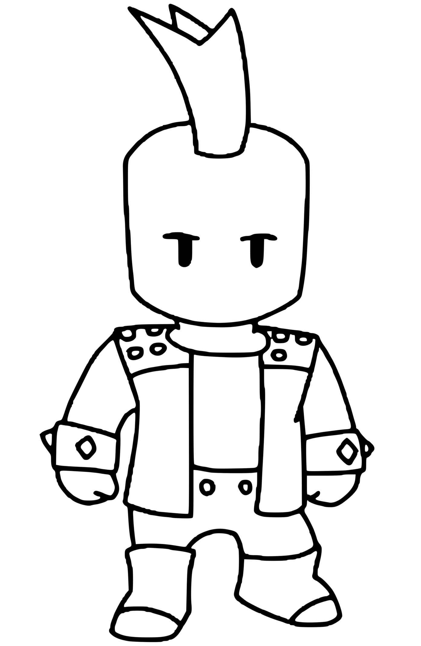 Coloriage Punk Rock Stumble Guys - Stumble guys à imprimer