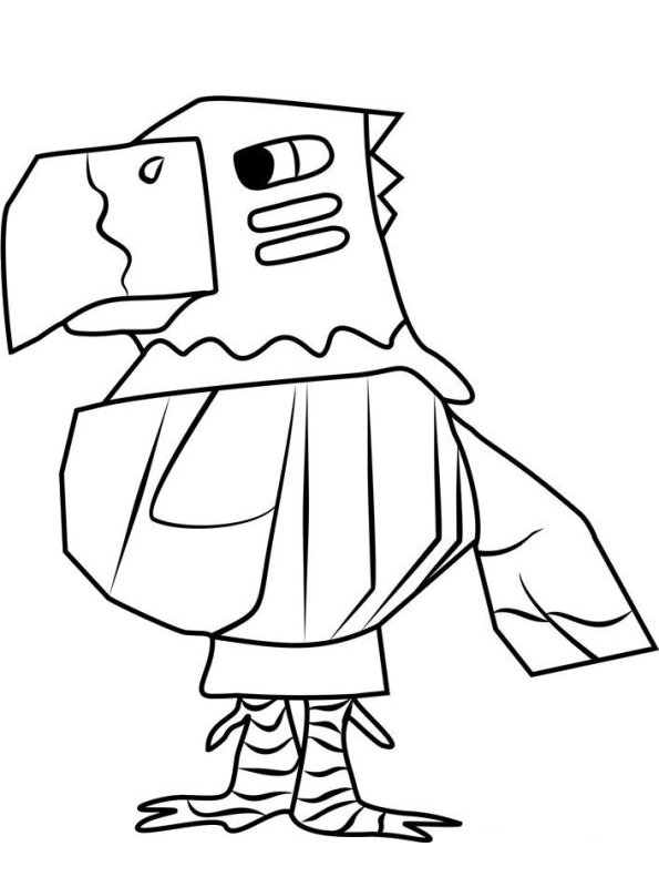 Coloriage Quetzal - Animal crossing à imprimer