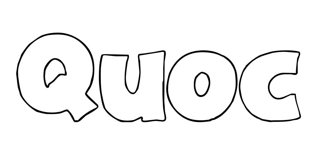 Coloriage Quoc - Prénom à imprimer