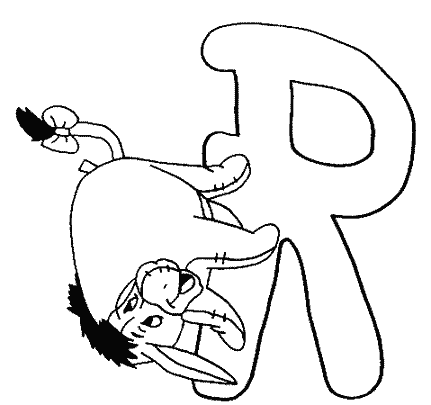 Coloriage R Bourriquet - Alphabet à imprimer