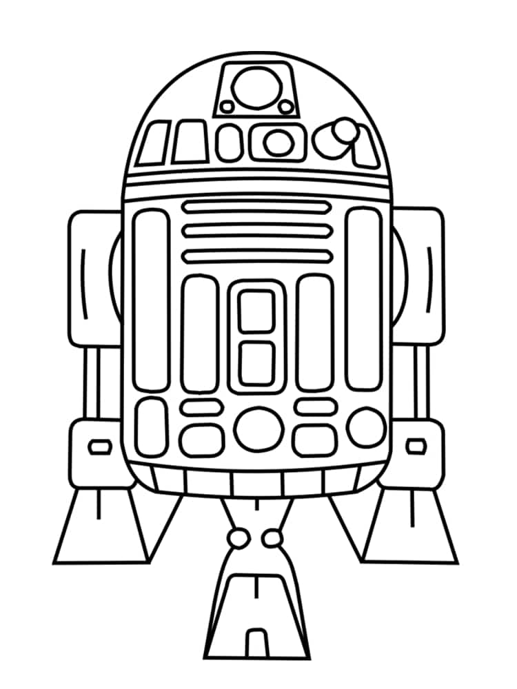 Coloriage R2 D2 Star Wars - Star wars à imprimer