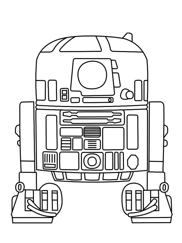 Coloriage R2d2 - Star wars à imprimer