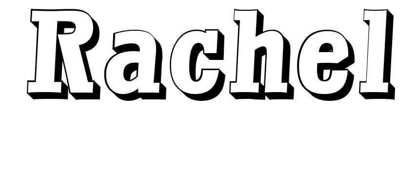 Coloriage Rachel - Prénom à imprimer