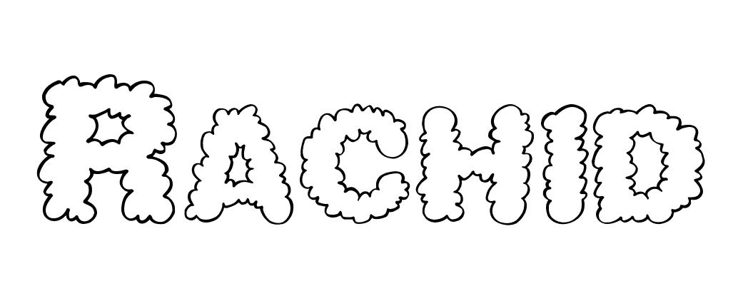 Coloriage Rachid - Prénom à imprimer