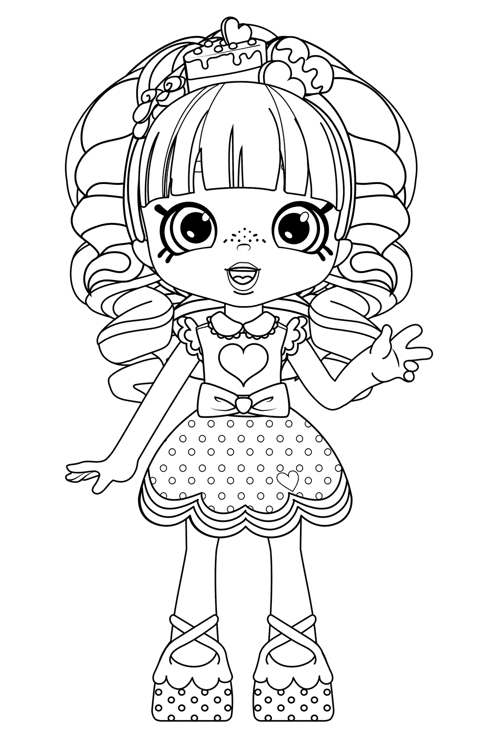 Coloriage Rainbow Kate Shopkins Dolls - Shoppies dolls à imprimer