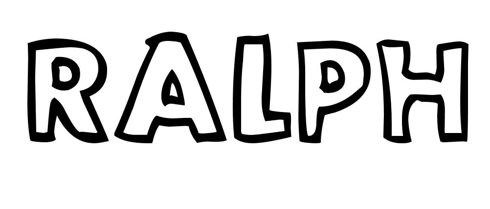 Coloriage Ralph - Prénom à imprimer