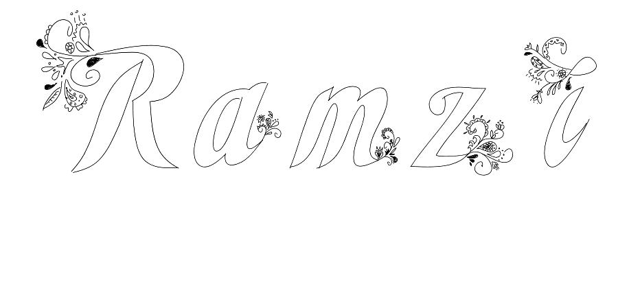 Coloriage Ramzi - Prénom à imprimer