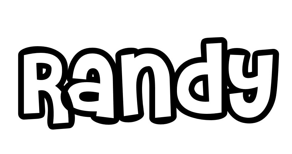 Coloriage Randy - Prénom à imprimer