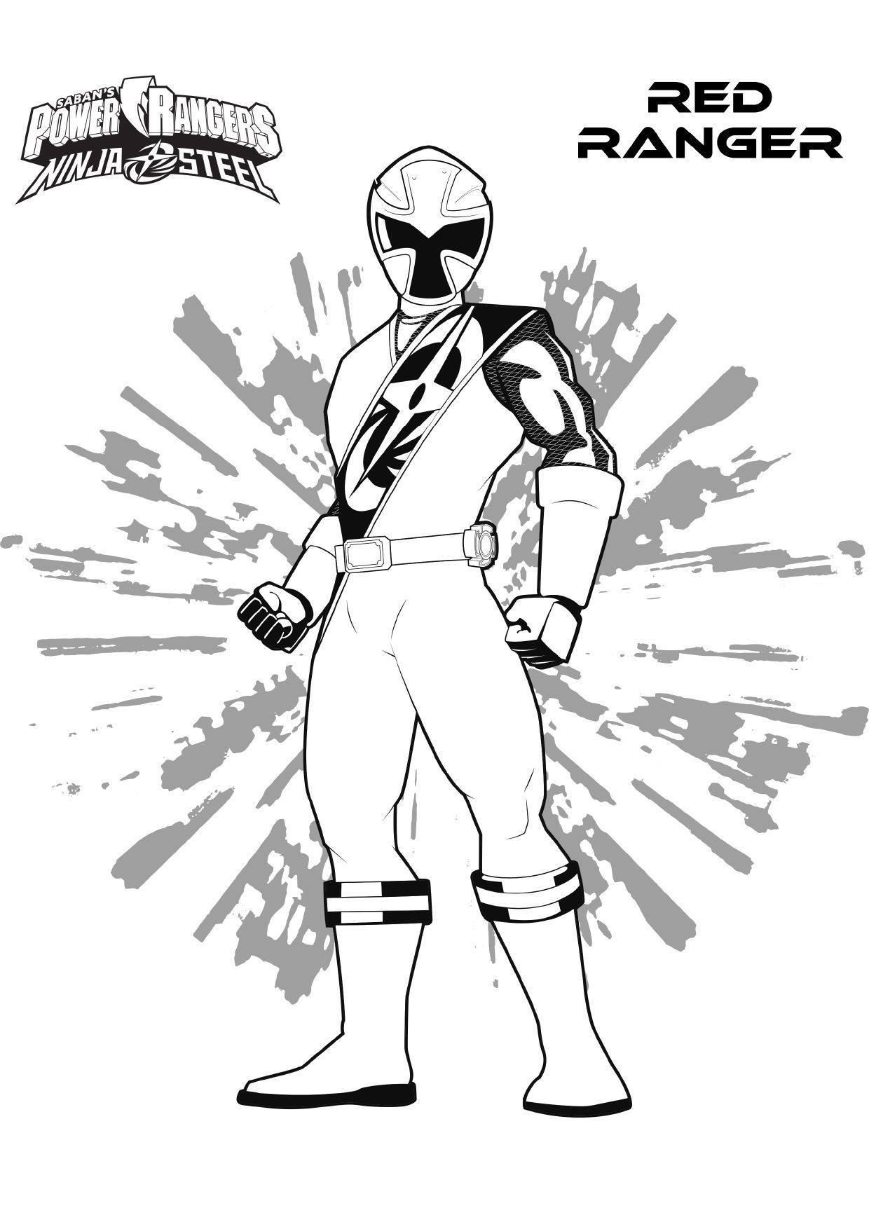 Coloriage Ranger Rouge - Gulli à imprimer