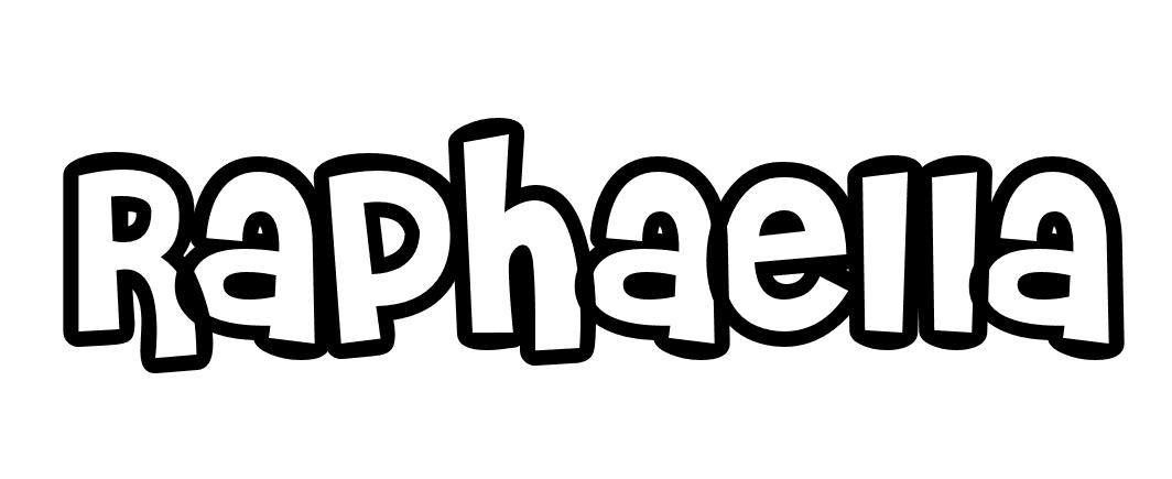 Coloriage Raphaella - Prénom à imprimer