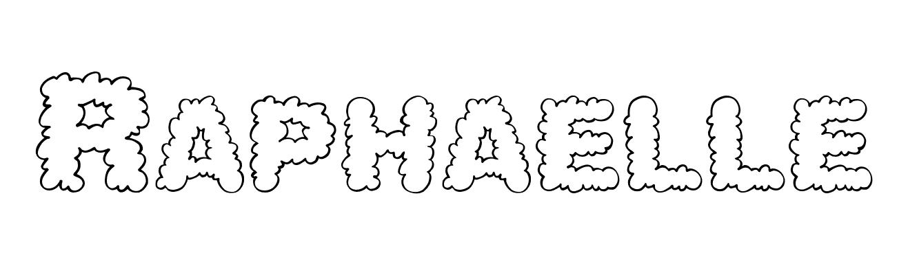 Coloriage Raphaelle - Prénom à imprimer