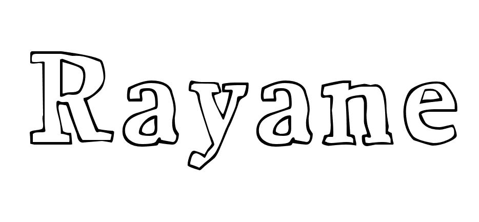 Coloriage Rayane - Prénom à imprimer