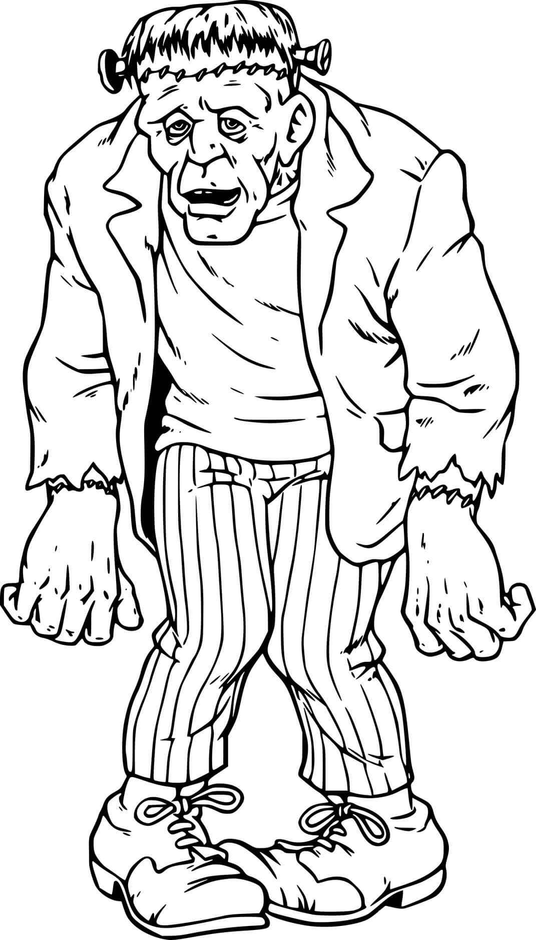 Coloriage Realistic Frankenstein - Frankenstein à imprimer