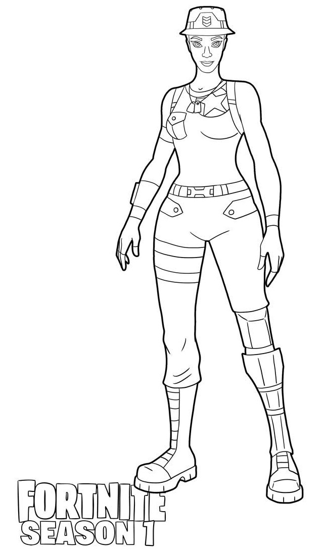 Coloriage Peau Expert en Reconnaissance Fortnite - Fortnite à imprimer