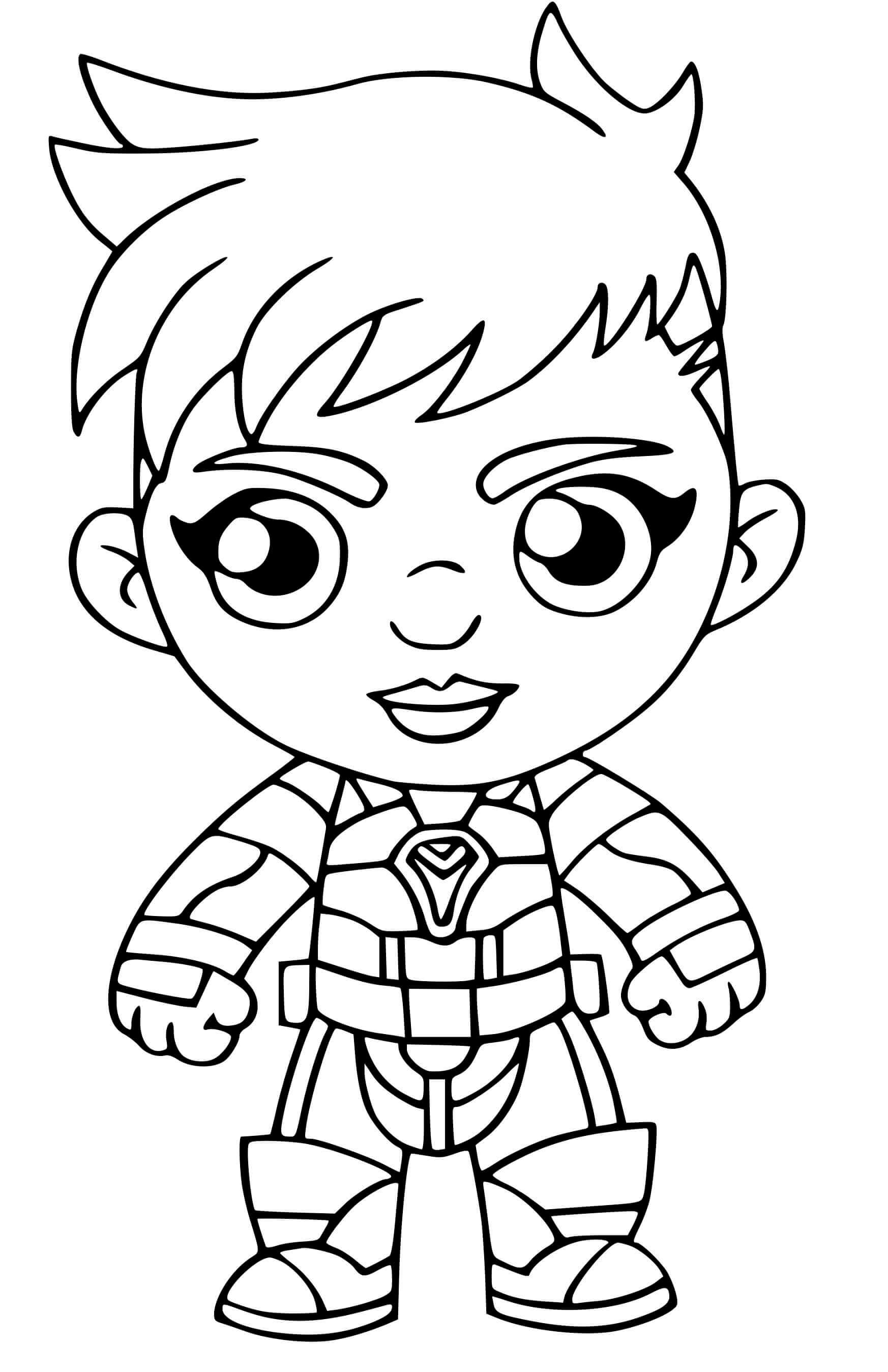 Coloriage Reese commandante de Fortnite - Fortnite à imprimer