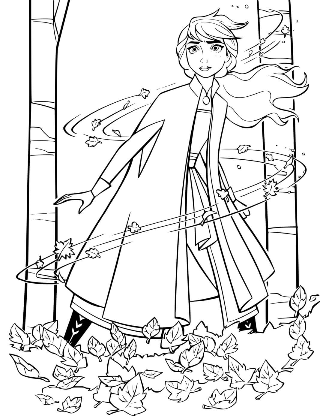 Coloriage Reine Des Neiges 2 Elsa Et Gale - La Reine des neiges 2 à imprimer