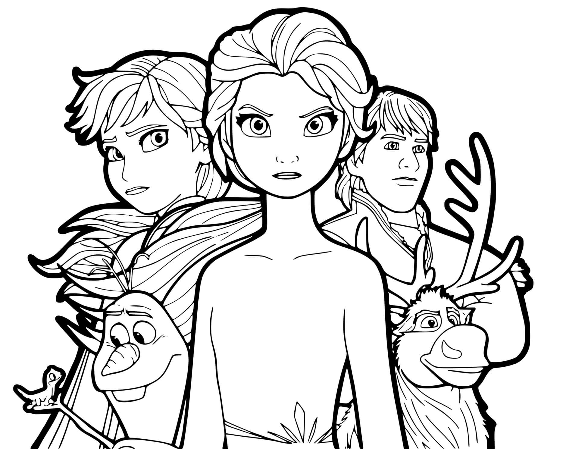 Coloriage Reine Des Neiges 2 Defendent Le Royaume Par Amour Et Justice - La Reine des neiges 2 à imprimer