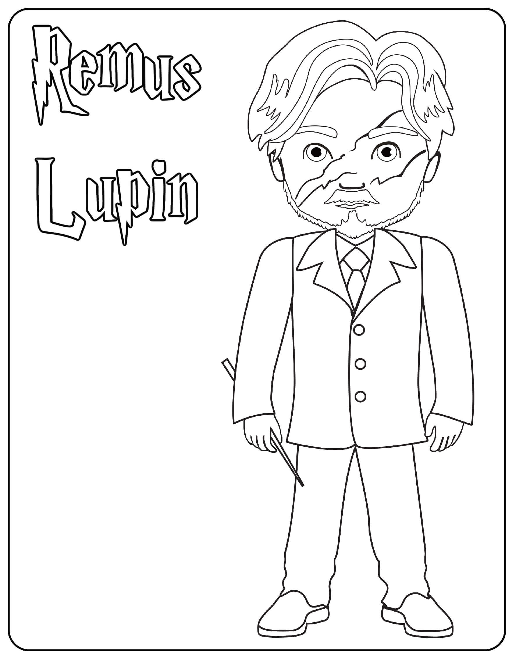 Coloriage Remus Lupin - Harry potter à imprimer