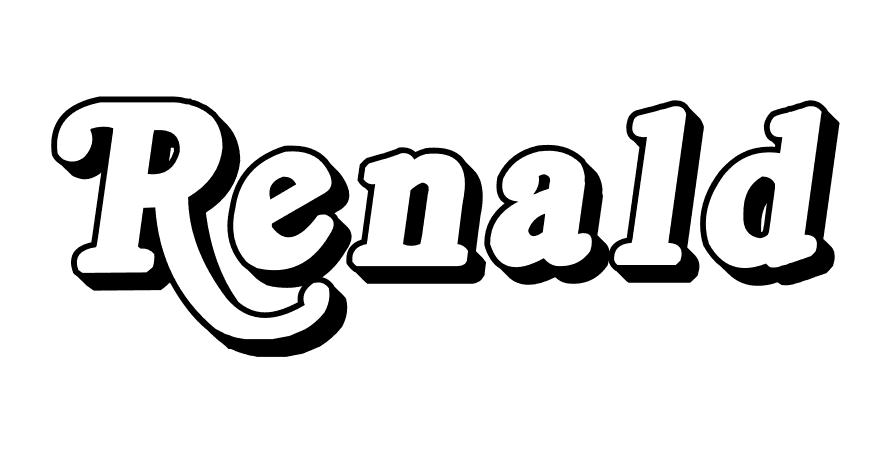 Coloriage Renald - Prénom à imprimer