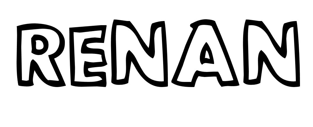 Coloriage Renan - Prénom à imprimer