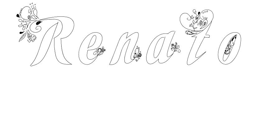Coloriage Renato - Prénom à imprimer